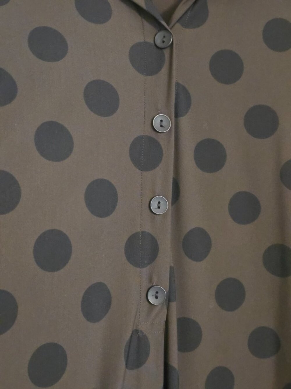 Tekbika By Alembika Dress Sz 2 Black Brown Dots Pockets Stretch Art to Wear NWOT - Picture 9 of 14